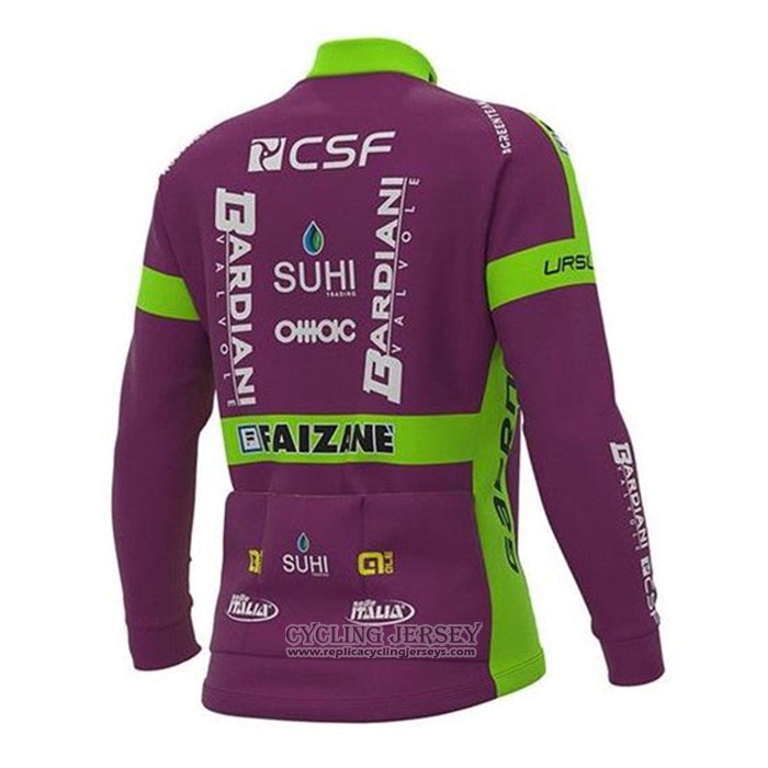 2020 Cycling Jersey Bardiani Csf Purple White Long Sleeve And Bib Tight